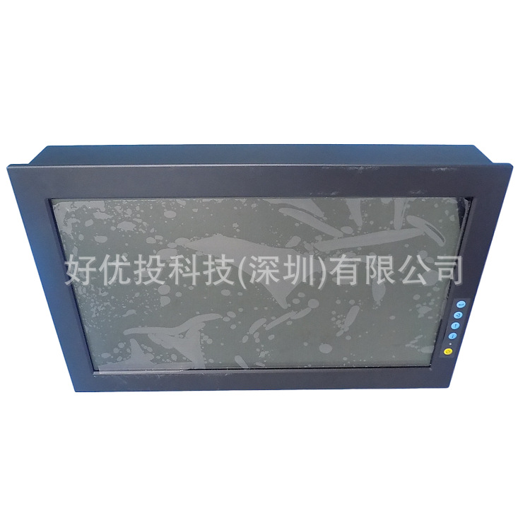 21.5寸加固显示器，适合直升机工程车辆上使用，航空头-40～60℃