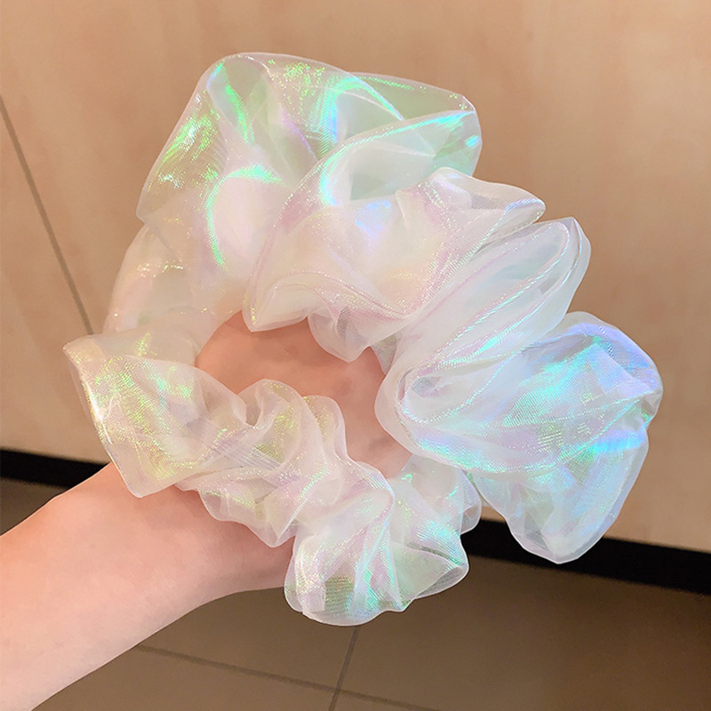 Sueño de la muchacha sirena Ji malla intestino grueso banda de goma banda de pelo cuerda de pelo accesorios para el cabello simple lindo Hada Mori tocado