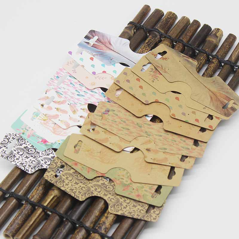 牛白两色新款项链对折卡 手链纸卡 饰品包装卡片彩印印花 现货