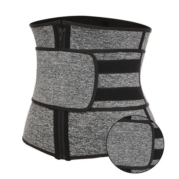 Hemp -gray zipper single belt