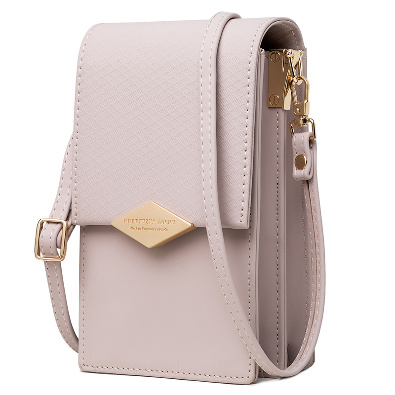 Bolso de teléfono móvil de las mujeres crossbody pequeño bolso de verano nueva moda bolso de hombro japonés y coreano fresco vertical diamante hebilla bolso de hombro