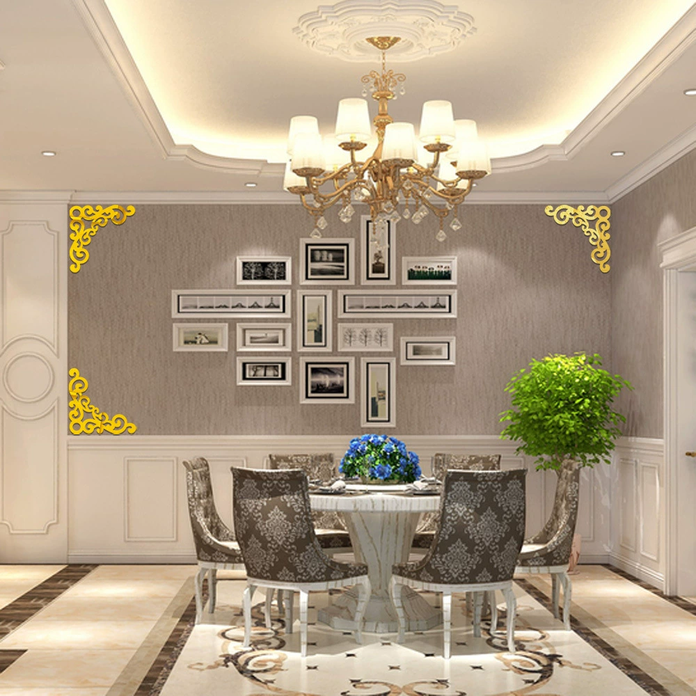 Креативные простые диагональные кружева зеркальные настенные наклейки для шкафа фон стены гостиная спальня потолок декоративные наклейки SQ601B