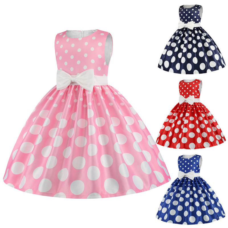 2026 New Polka Dot Princess Dress European and American Girls' Dress for Holiday Parties and Performances, Hot-Selling on Instagram 2026 New Polka Dot Princess Dress European and American Girls' Dress for Holiday Parties and Performances, Hot-Selling on Instagram
