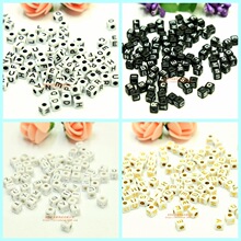 5MM四方字母珠 亚克力珠子串珠 diy饰品配件厂家批发