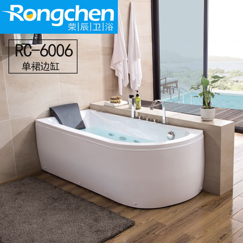 Bathroom wholesale acrylic bathtub household adult massage bathtub double skirt surfing independent bathtub