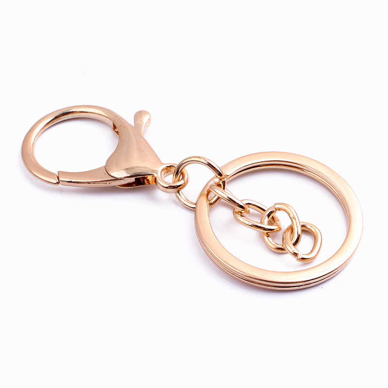 Directo de fábrica Nuevo llavero de metal DIY llavero de tres piezas de aleación de zinc broche de langosta accesorios de la joyería