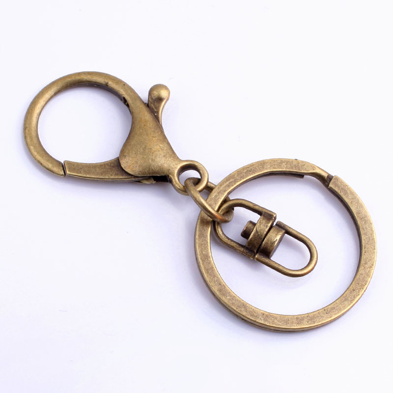 Directo de fábrica Nuevo llavero de metal DIY llavero de tres piezas de aleación de zinc broche de langosta accesorios de la joyería