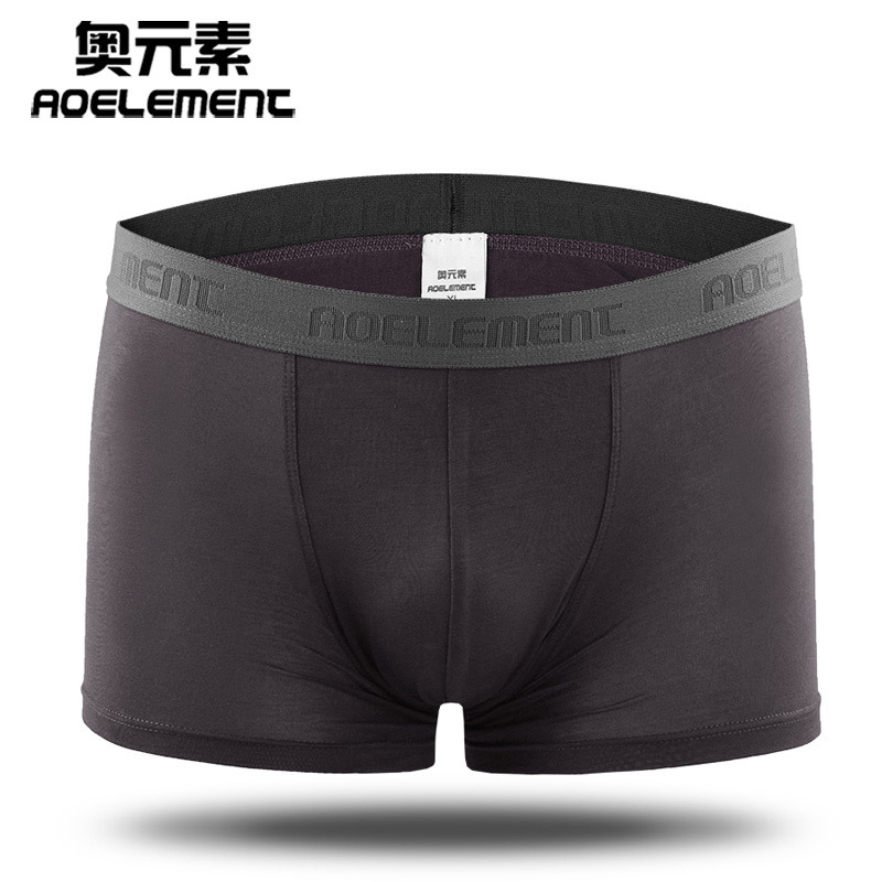 Modal ropa interior de los hombres sexy Mediados de cintura boxeadores de moda u convexa de los hombres transpirable absorbente de sudor Boxer shorts cabeza Nuevo