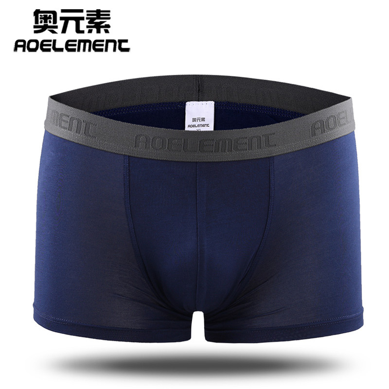 Modal ropa interior de los hombres sexy Mediados de cintura boxeadores de moda u convexa de los hombres transpirable absorbente de sudor Boxer shorts cabeza Nuevo