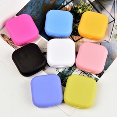 XCL028 contact lens case plastic invisible companion box mini compact contact lens case with mirror