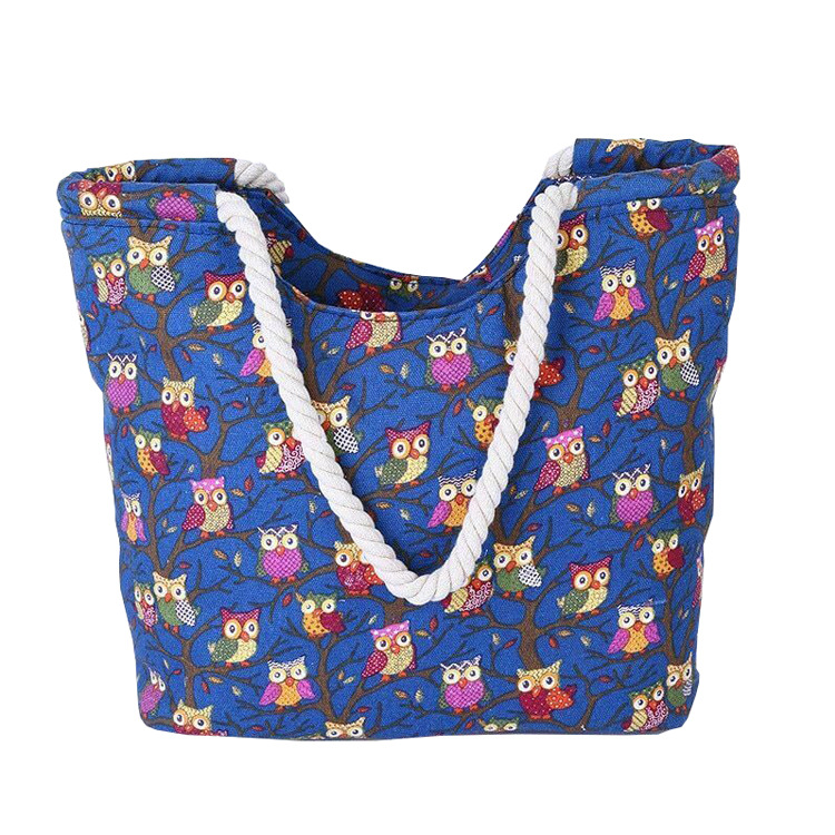 新款帆布沙滩袋批发外贸批发生产高质量手提购物袋沙滩包可定logo