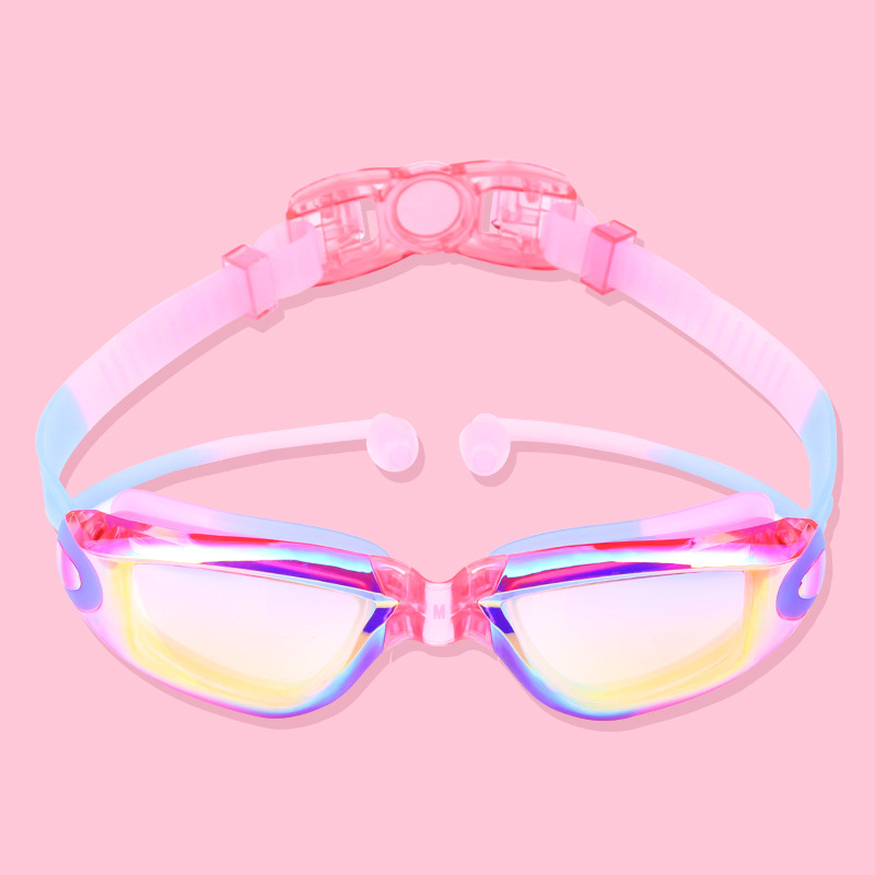 Color plated pink blue