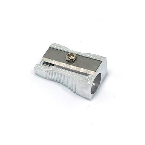 Factory direct supply creative aluminum alloy pencil sharpener single hole pencil sharpener bevel metal pencil sharpener pen plane student supplies
