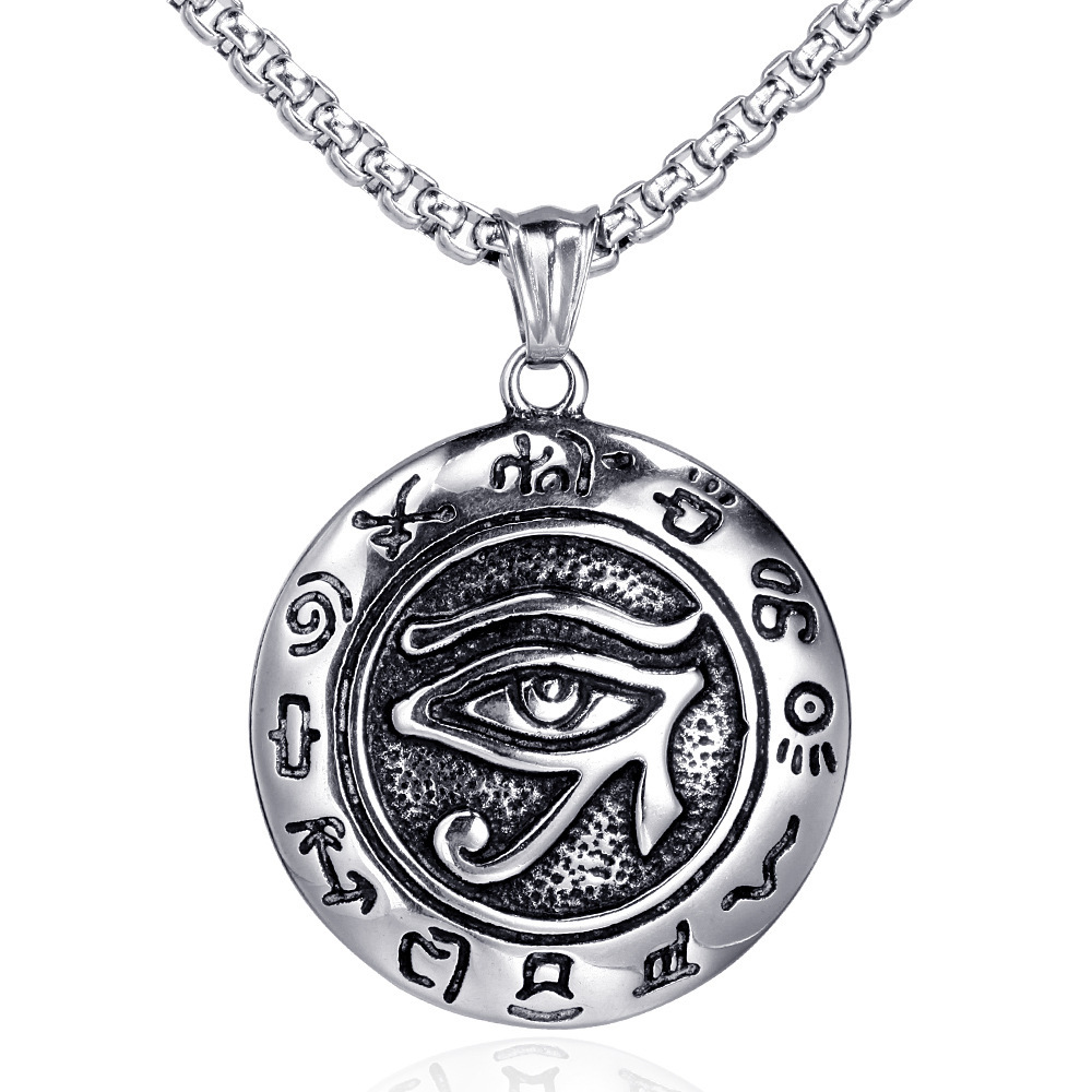 Horus Eye Pendant Personalized Game King Creative Punk Men's Stainless Steel Necklace_voghion.com