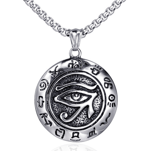 Hip-hop Titanium Steel Necklace for Men, Retro Alloy Pendant, Trendy Lockchain, Stainless Steel Couple Necklace