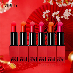 VIBELY Red Lip Honey Matte Matte Lipstick Velvet 999 True Red Chinese Red Lipstick 10 Colors Makeup