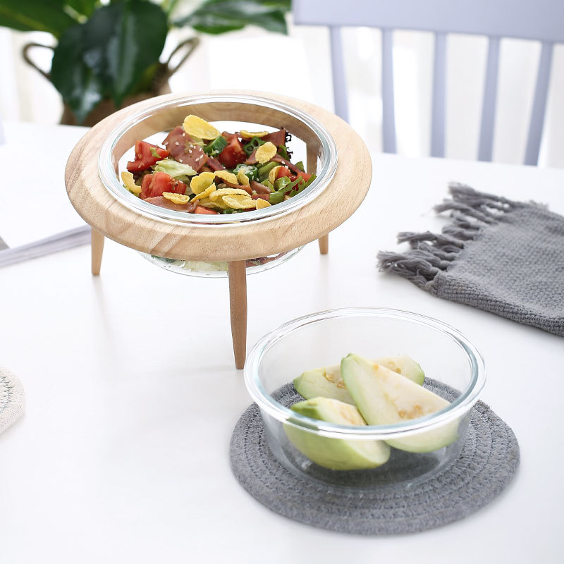 Nórdico creativo hogar vajilla de cristal tazón de fideos fruta postre ensalada tazón fruta seca tazón de aperitivo Pet Bowl gato y perro tazón