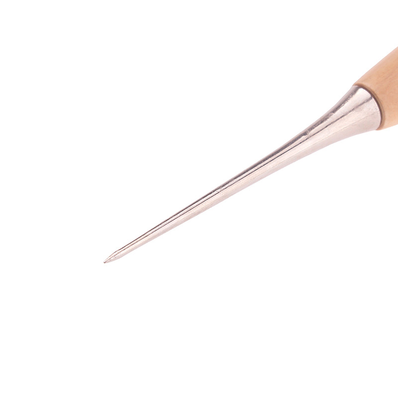 Cono de piedra cosida a mano herramienta de cuero de vaca Cola cono vegetal curtido versión dibujo mango de madera maciza cono recto