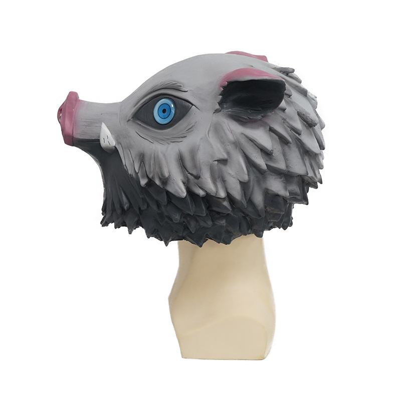 Boca Ping Yi Zhi Zhu cabeza de cerdo máscara Halloween japonés anime rendimiento Cosplay fantasma hoja máscara cabeza cubierta