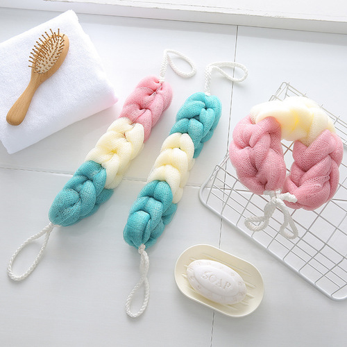 Bath ball, flower ball, bath artifact, back rub, bath towel, bath supplies, cute girl, long strips, foaming net