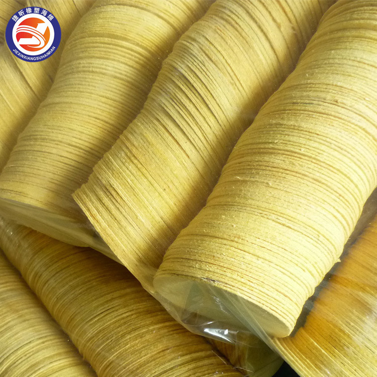 捷昕供应 黄色圆孔木浆棉 电极片烙铁清洁木浆海绵