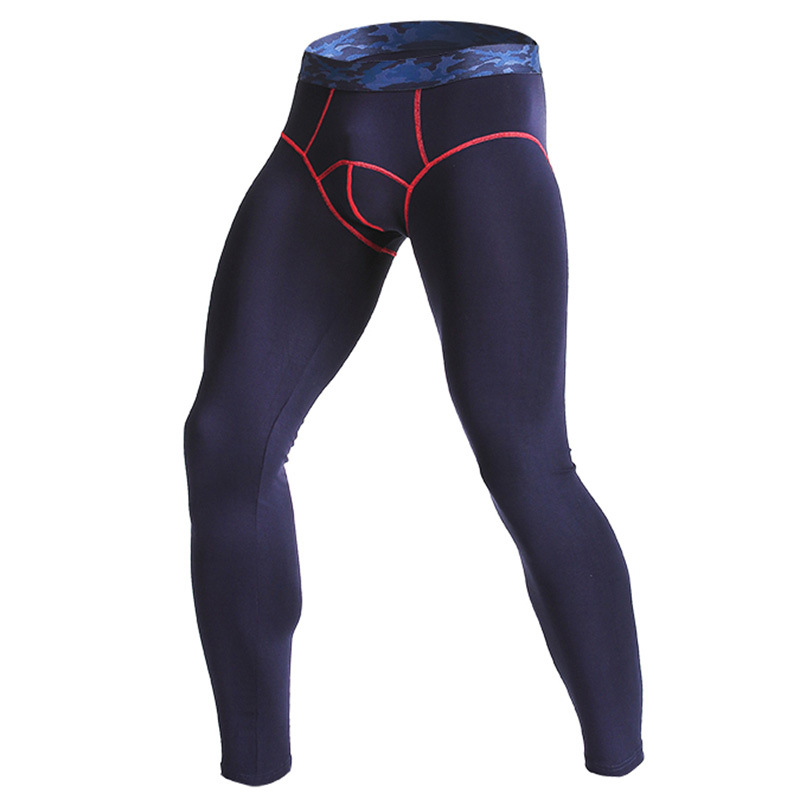 Otoño e invierno de los hombres recortados apretados modales ajustados delgados pantalones calientes de moda color sólido Mediados de cintura Leggings