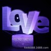 Creative table lamp for St. Valentine's Day, LED touch night light, 3D, creative gift