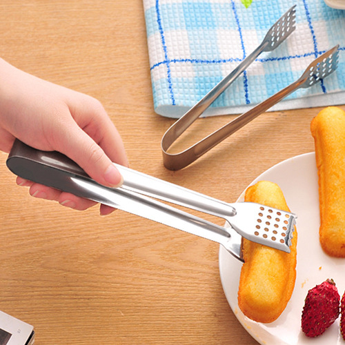 Factory direct-selling stainless steel food clips, extended baking bread clips, steak clips, barbecue clips, thickened anti-scalding clips
