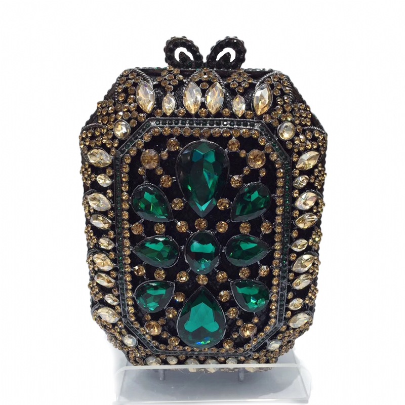 * Bolsa de diamantes AliExpress transfronteriza bolsa de diamantes metálica hueca bolsa de cena vestido de fiesta de damas bolsa de diamantes de oro