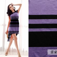 厂家供应贴身柔软混纺32S彩条弹力莫代尔汗布T恤面料棉色织
