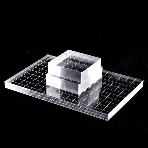 4.5mm thick handbook student sticker seal with transparent line drawing silicone crystal acrylic handle plate