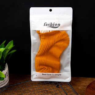 In stock socks packing bag boat Socks frosted ziplock bag baby children socks roll socks plastic bag