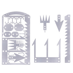 亞馬遜熱賣戶外多功能魚鈎卡22合一便攜式漁獵工具卡漁具捕魚裝備