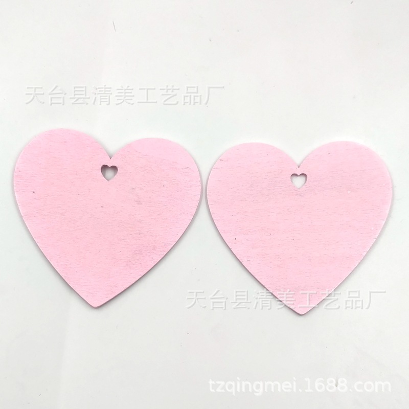 Colgante de dibujos animados de Navidad de madera de bricolaje de la serie de Navidad de color 10 piezas en un paquete con 10 cuerdas de cáñamo