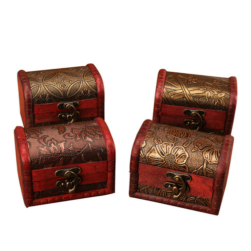 Hot-selling European creative wooden box storage box wedding candy box gift jewelry packaging box handicraft small box