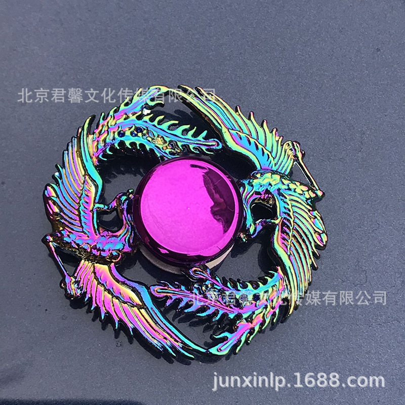 B Dedos de araña de colores, peonza, yema del dedo de metal de tres hojas, peonza de dos hojas, productos pequeños, suministro al por mayor