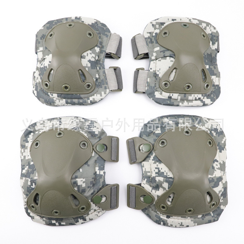 Suministro transfronterizo rodillera codo almohadilla de cuatro piezas al aire libre montar deportes equipo de protección real CS equipo de campo en stock