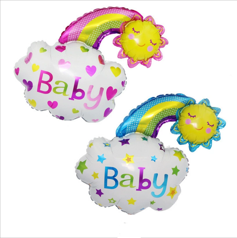 Big rainbow children's balloon, cloud, Birthday gift