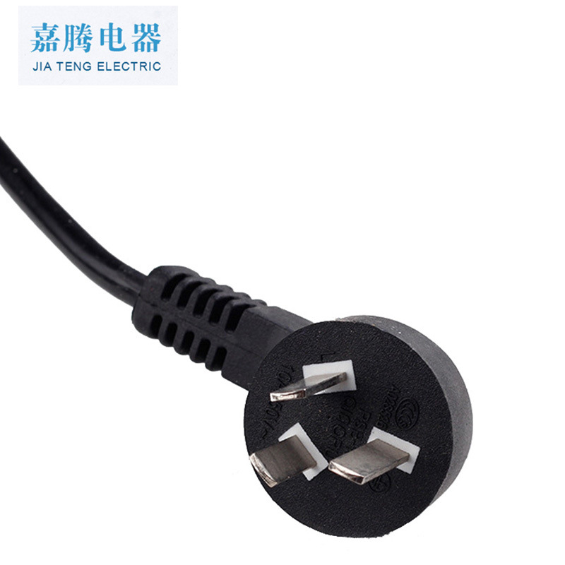 厂家供应纯铜国标三插头弯头两扁插阻燃电源线小家电用电源线批发