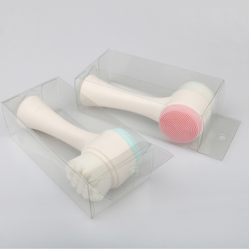 Double-sided cleaning silicone nylon face wash brush manual cleansing skin care standing brush export quality dropshipping