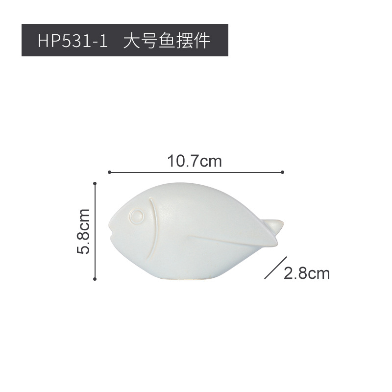 Estilo nórdico cerámica pescado artesanía decoración moderna minimalista creativa ins sala de estar decoración suave del hogar