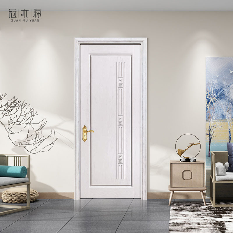 Factory direct entrance door paint tooth oak bedroom indoor solid wood villa door entrance door New Chinese style