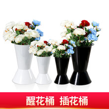 插花桶塑料醒花桶家用塑料鲜花桶花店花桶塑料欧式花店养花桶