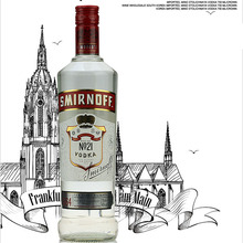 斯米诺红牌伏特加皇冠原味SMIRNOFFVODKA原装进口行货洋酒