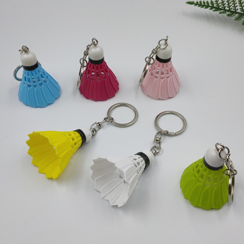 Simulated Popular Cross-Border Badminton Keychain Pendant Bag Pendant Sports Meeting Souvenir Street Stall Small Gift