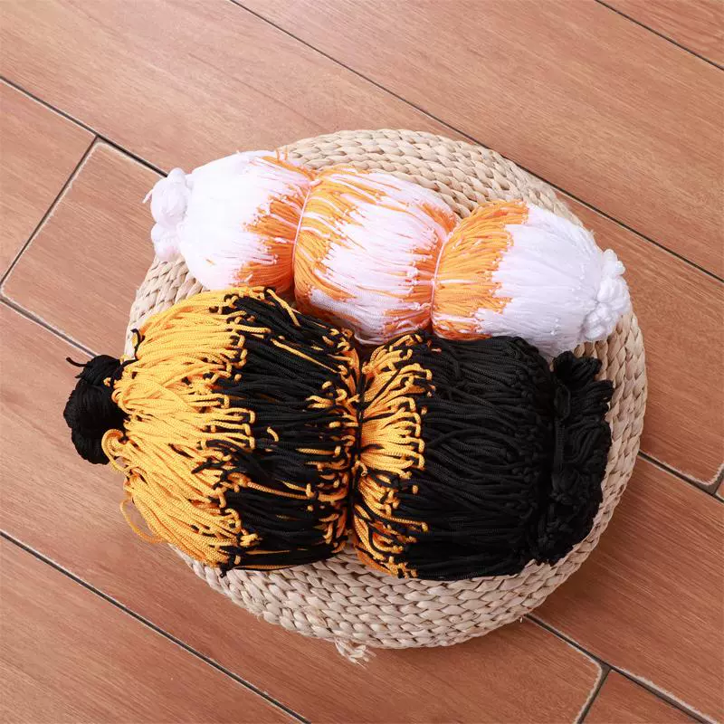 加粗球类网兜单个足球篮球收纳网尼龙线黑黄色球网球兜便携可收纳