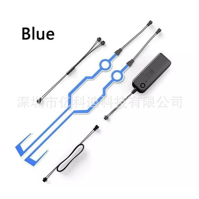 Cold light sheet helmet luminous strip locomotive luminous - blue