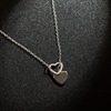 Metal necklace heart-shaped, pendant, 2022 collection, European style, suitable for import