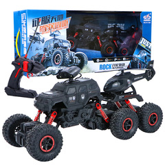 New ultra-large extra-large new police six-wheel climbing off-road giant foot monster remote control car for boys cool toy car