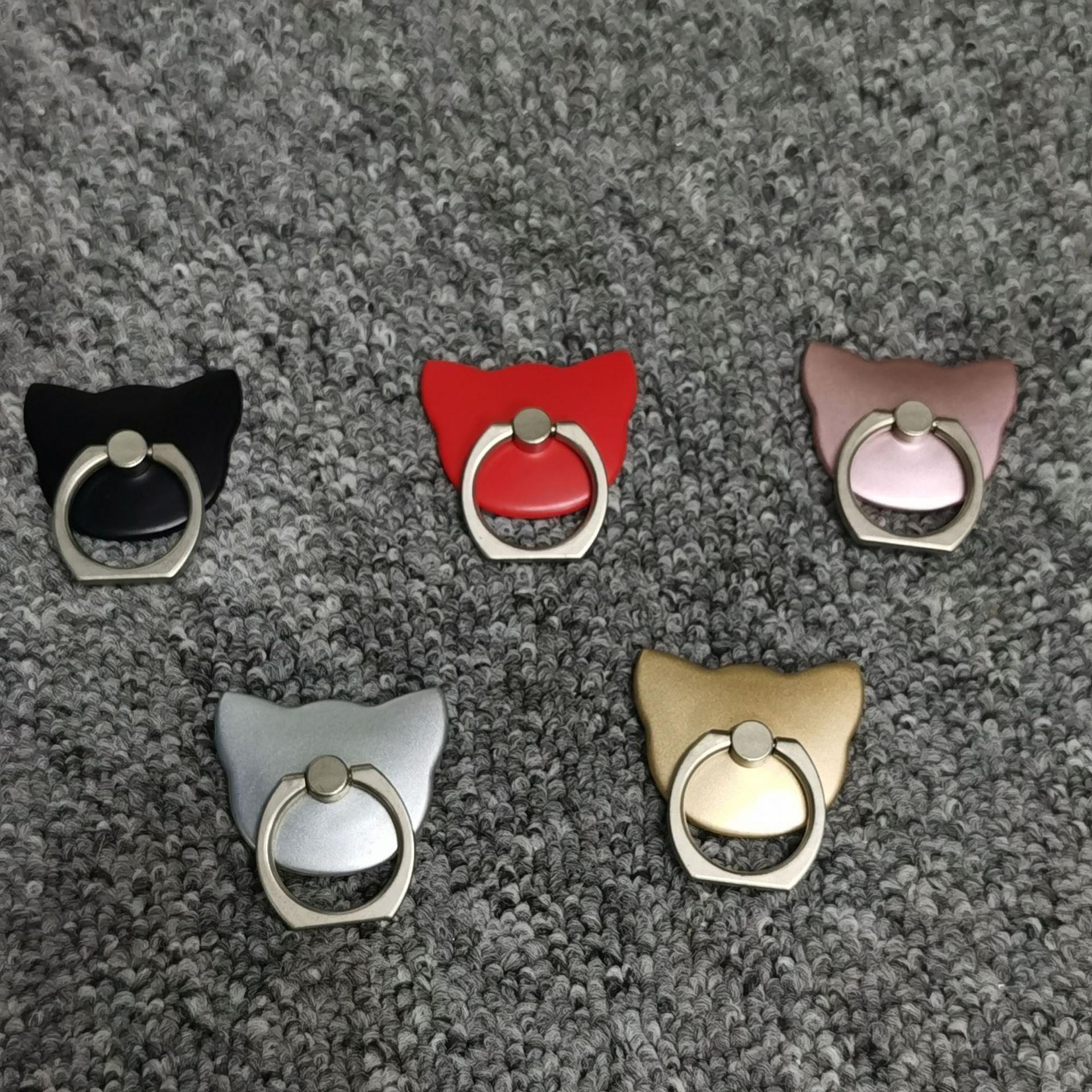 Anillo hebilla de fábrica al por mayor teléfono móvil soporte de anillo cuadrado soporte impresión perezoso teléfono móvil anillo de metal hebilla soporte